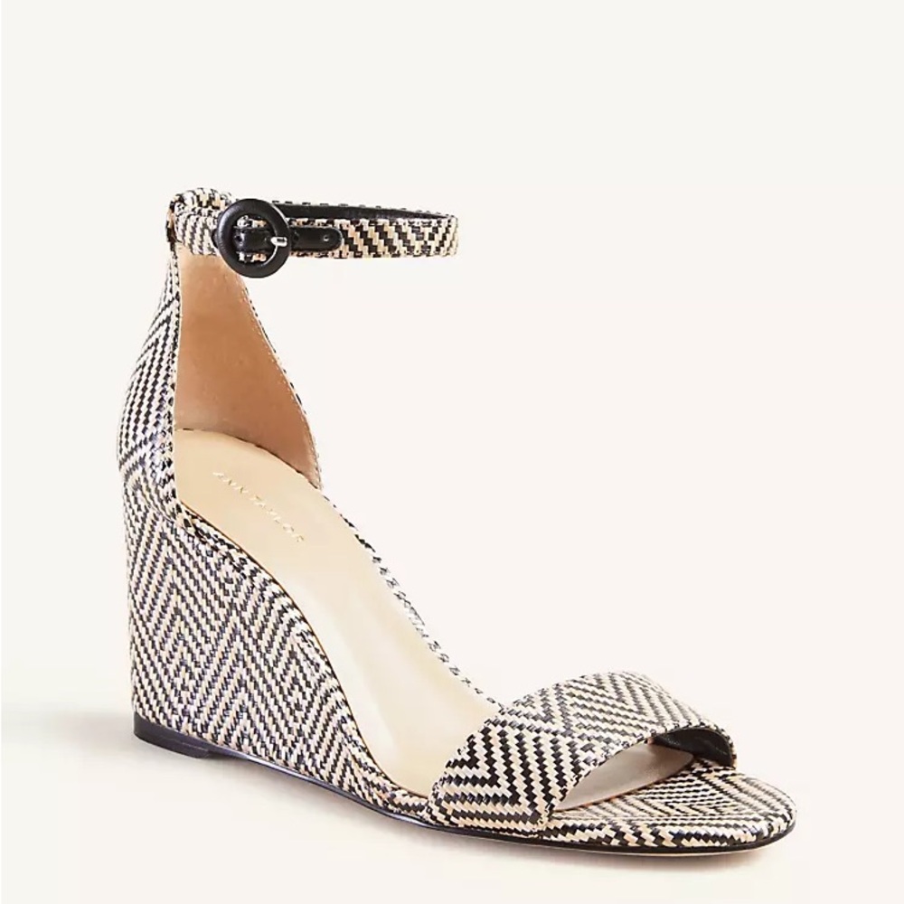 Brett Raffia Wedge Sandals Ann Taylor 8.5